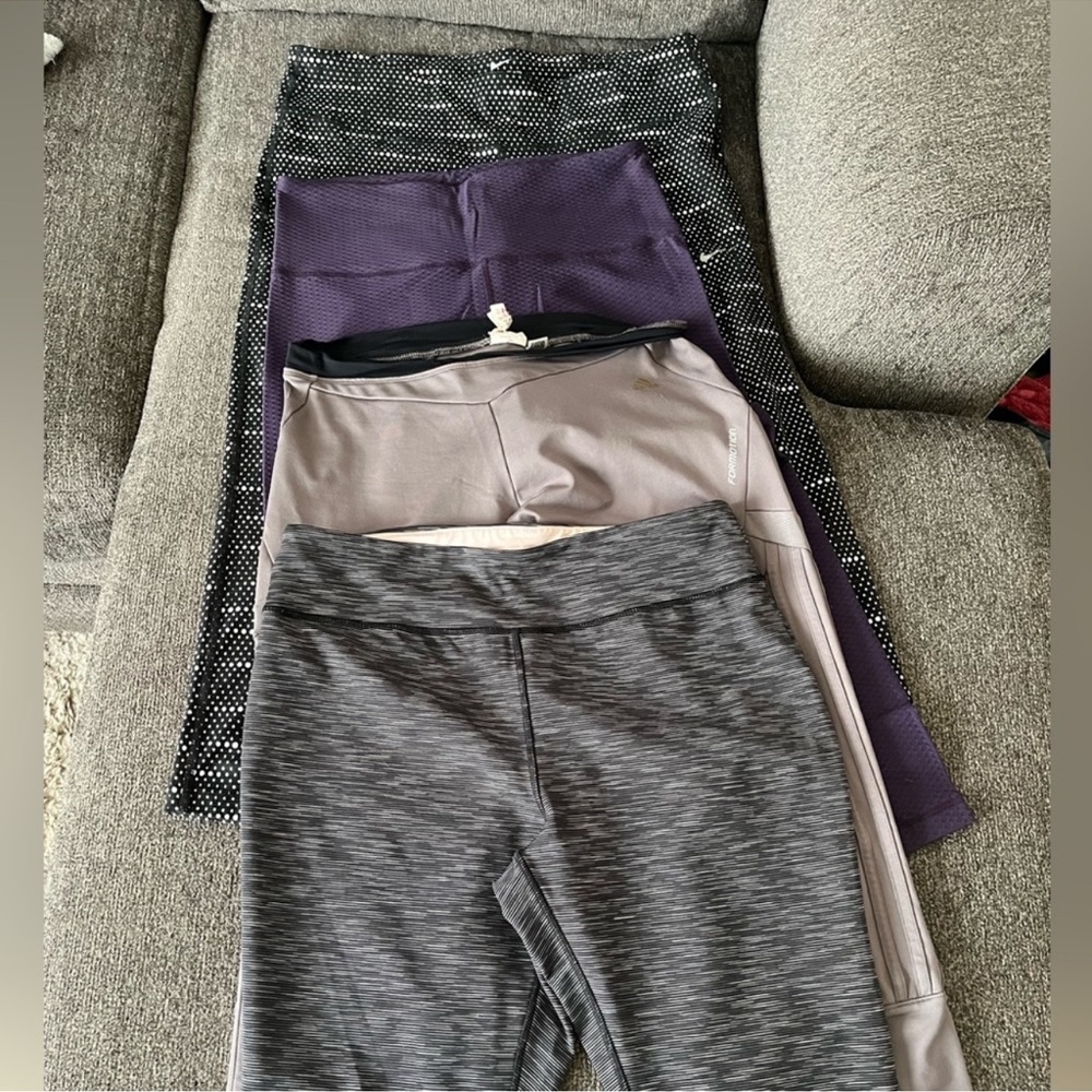 Workout Capri Pants Knee Length Tights Nike Adidas Hyba Kirkland Black